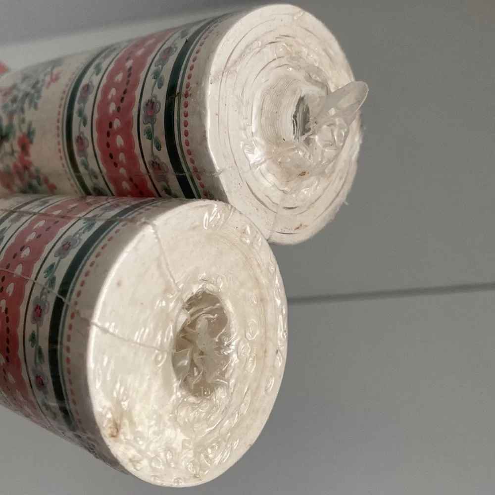 Vintage Borden Wallpaper Vinyl Coated 2 Double rolls